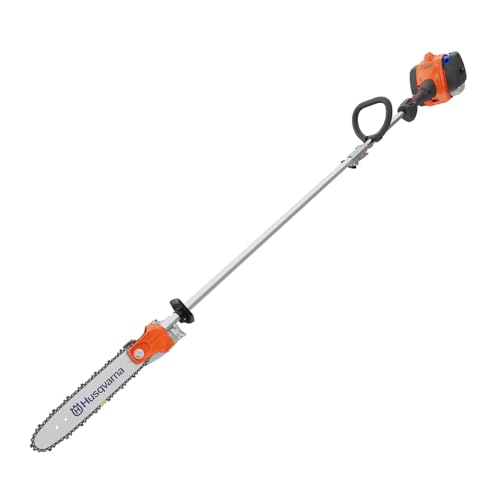 Husqvarna 122LKP Gas Pole Saw, Multi-Purpose Tool with Pole Saw Attachment, Equipped with X-CUT Chain, 12-foot Reach Cuts Limbs up to 8 Inches Thick, 21.7CC