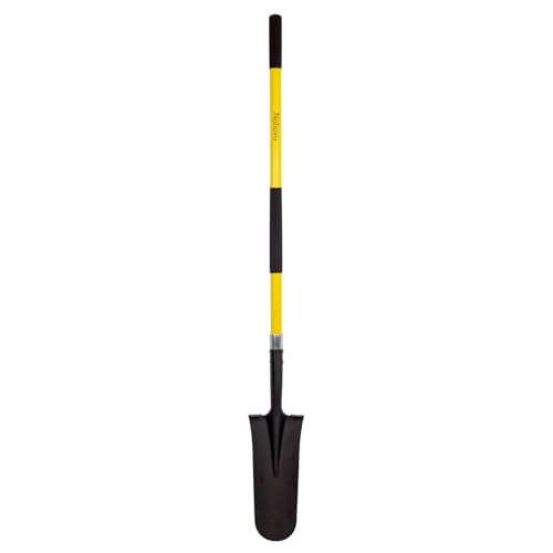 Nohovu Shovel for Digging, Heavy Duty Shovel with Fiberglass Handle, 58 Inches