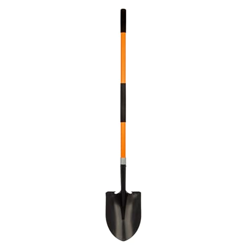 Dikuyeel Shovel for Digging Heavy Duty Metal Shovel with Fiberglass Handle, 56 Inches