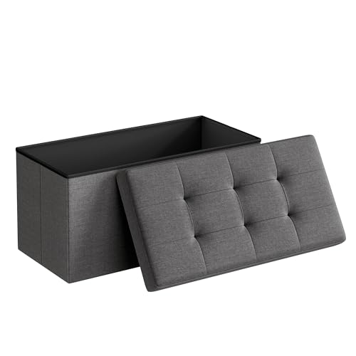 SONGMICS Folding Storage Ottoman Bench