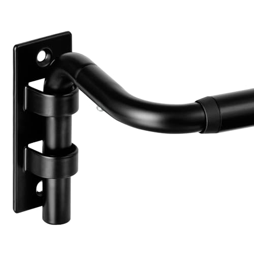 ENJOYBASICS Adjustable Black Curtain Rod