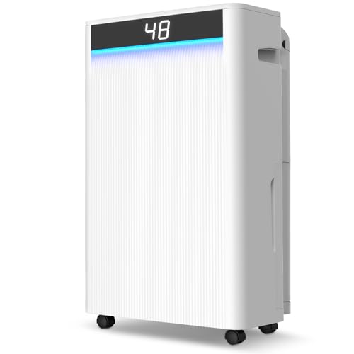 KeepGlad 5000 Sq. Ft Dehumidifiers for Home and Basement, Max 95 Pint/Day Dehumidifier with Drain Hose, Compressor Dehumidifier with Humidity Control, 24H Timer & Child Lock, for Bedroom, Large Rooms