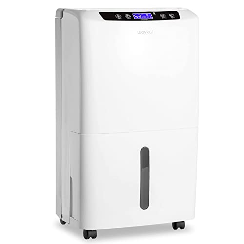 Waykar 2000 Sq. Ft. 2025 Energy Star Dehumidifier for Home and Basements, with Auto or Manual Drainage, 0.66 Gallon Water Tank Capacity