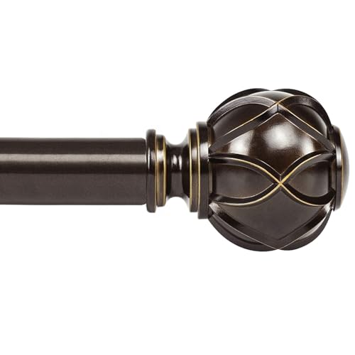 KAMANINA Adjustable Bronze Curtain Rod