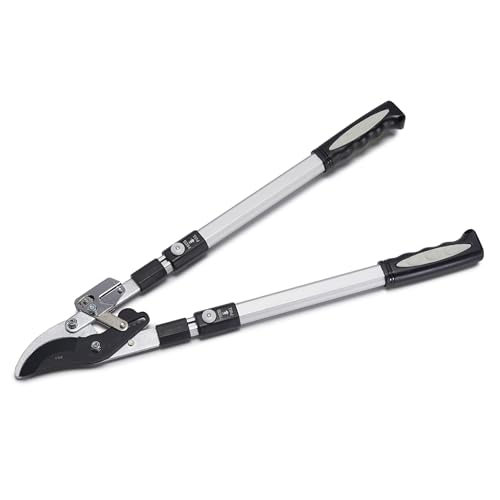 Tree Trimmer Loppers - Double Ratcheting Bypass Pruners - Extendable 26