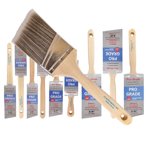 Pro Grade 10-Pack Angle Paint Brushes