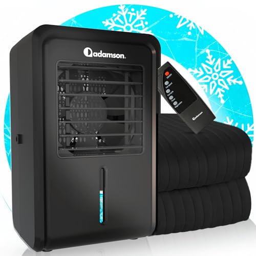 Adamson B10 Midnight Bed Cooling System - Twin 75” L x 39” W - New - 100% Cotton Mattress Cooling Bed Pad for Night Sweats - Ideal for Hot Sleepers - 5-Year Assurance