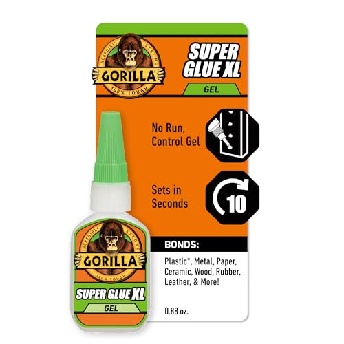 Gorilla Super Glue Gel XL, Clear Glue, 25 Gram (Pack of 1) - All Purpose and Fast Setting for Projects and Repairs