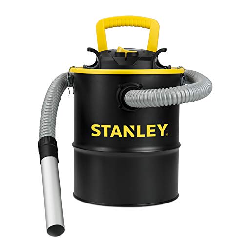 STANLEY Ash Vacuum Cleaner, Portable 4 Gallon Capacity Ash Vac Canister, Powerful 4 Peak HP Horsepower Motor, Ideal for Pellet Stoves, BBQ Grills, Wood Stoves, Fireplaces, Fire Pits, SL-18184