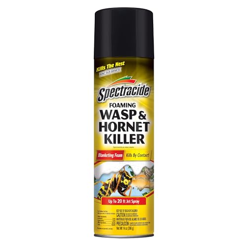 Spectracide Foaming Wasp & Hornet Killer, Blanketing Foam Kills by Contact, 14 Ounces