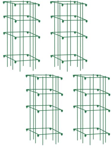 Gardener’s Supply Company Lifetime Tomato Cages | Heavy Gauge Sturdy Garden Plant Supports for Vegetables and Other Climbing Plants | No Assembly Needed - Green (Set of 4)