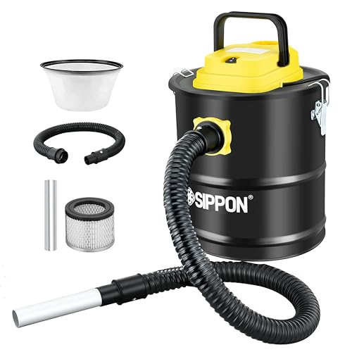 SIPPON Ash Vacuum Cleaner, Pellet Stove Vacuum Cleaner with Blower Function, 800W Powerful Suction 2.6 Gallon All-in-One Ash Vacuum for Fireplaces, Pellet Stoves