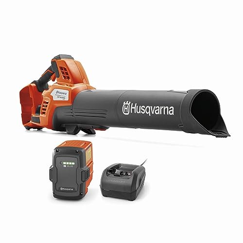 Husqvarna Leaf Blaster 970569904 - Soffiatore per foglie senza fili, alimentato a batteria, 200 km/h, 800 CFM con motore brushless e funzionamento silenzioso, batteria agli ioni di litio da 7,5 Ah da
