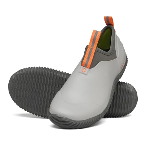 HISEA Waterproof Garden Shoes for Women Neoprene Slip-On Rubber Rain Footwear Short Ankle Booties