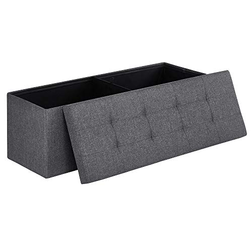 SONGMICS Folding Storage Ottoman Bench