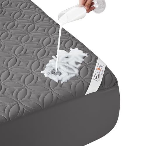 BEDLORE Waterproof Mattress Protector, King Size Mattress Pad with Deep Pocket 6