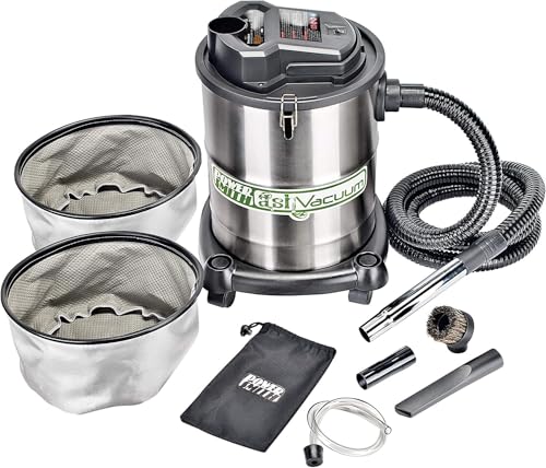 PowerSmith PAVC102 10 Amp 4 Gallon All-In-One Ash and Shop Vacuum/Blower with 10' Hose, Brush Nozzle, Pellet Stove , 16' Power Cord, 1 1/4