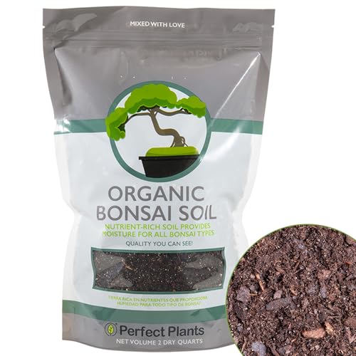 Bonsai Soil by Perfect Plants - 2qts. | Premium All-Purpose Mix Bonsai Tree Varieties