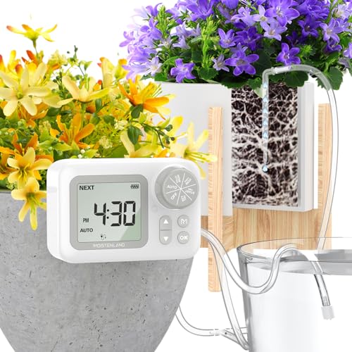 [2025 Upgraded] Automatic Watering System, 15 Potted Indoor Houseplants Support Plant Waterer, Vacation Plant Watering Devices, with Digital Programmable Water Timer