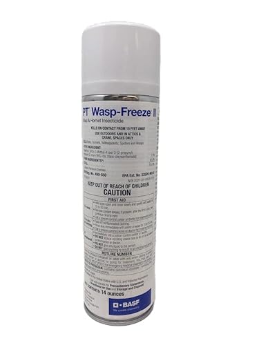 BASF PT Wasp-Freeze Insecticide for Wasp, Hornet, Yellowjacket & Spider Killer, Quick Knockdown Spray, Indoor or Outdoor Use, 14 oz