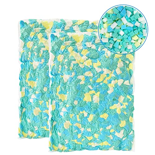 Welacer Shredded Memory Foam Filling 10lbs for Bean Bag Filler, Pillow Stuffing Cushion Arts Crafts Refill, Without Added Gel Particles, Premium Soft and Great for Stuffing, Multi Color and Shape