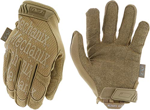 Mechanix Wear: The Original Coyote Tactical Work Gloves with Secure Fit, Flexible Grip for Multi-purpose Use, Durable Touchscreen Safety Gloves for Men (Large, Coyote Brown)