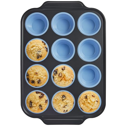 BRONYPRO Silicone 12-Cup Muffin Pan