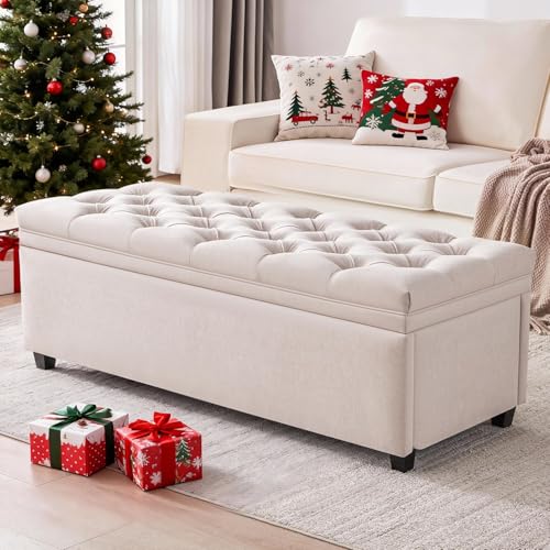 Mangodan 50" Tufted Storage Ottoman Bench