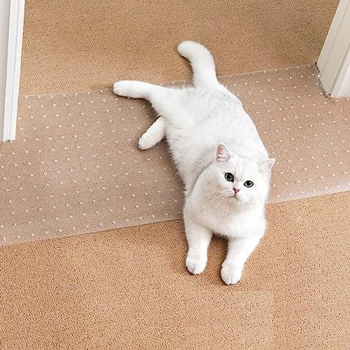 Uross Carpet Protector for Pets - Cat Scratch Guard Mat, Anti Scratch Under Door Guard, Easy to Cut Plastic, 3.6FT